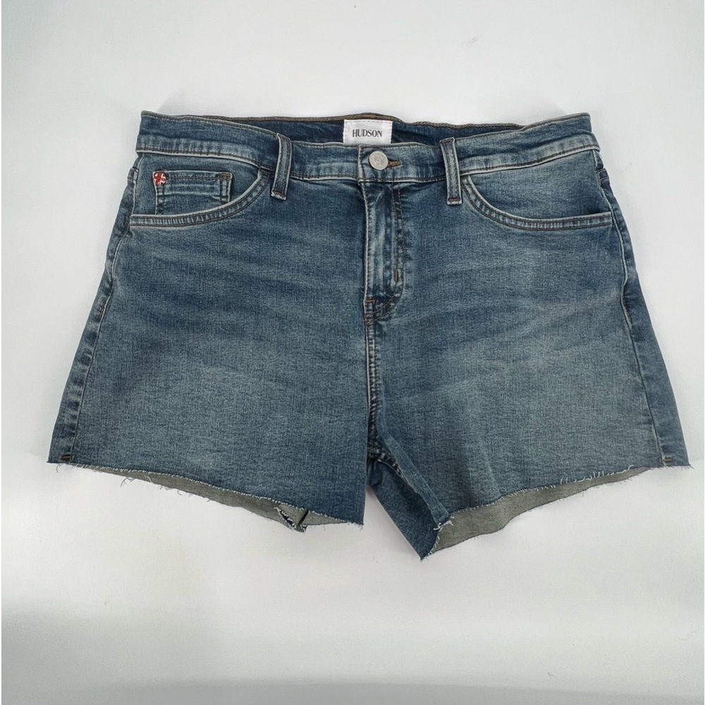 NWT Hudson Jeans Gracie Mid Rise Cut Off Denim Jean Shorts Size 29 Women's